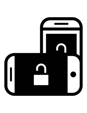 iki akıllı telefon simgesi vektör illüstrasyonu