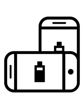 iki akıllı telefon simgesi vektör illüstrasyonu