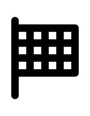 Otel ve inşaat hattı vektör simgesi.