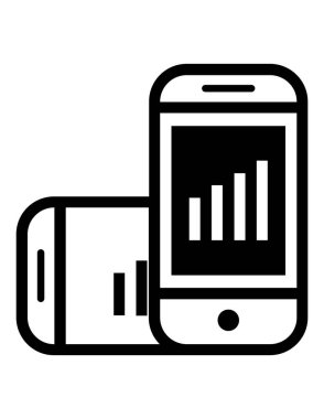 iki akıllı telefon simgesi vektör illüstrasyonu