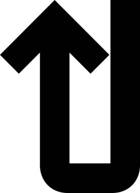 Yönlendirme simgesi. biçim düz grafik sembolüdür.