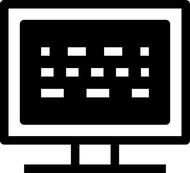 Düz ekran vektör resimlemesini izle