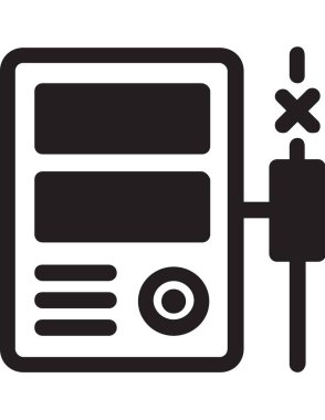 sunucu depolama düz ikon vektör çizimi