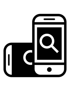 iki akıllı telefon simgesi vektör illüstrasyonu