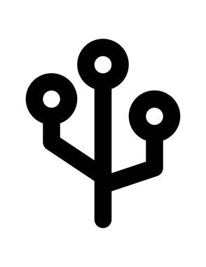 Bilim ve teknoloji çizgi vektör simgesi.