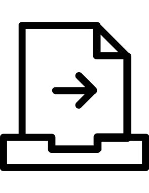 dosya belgesi düz simge vektör çizimi