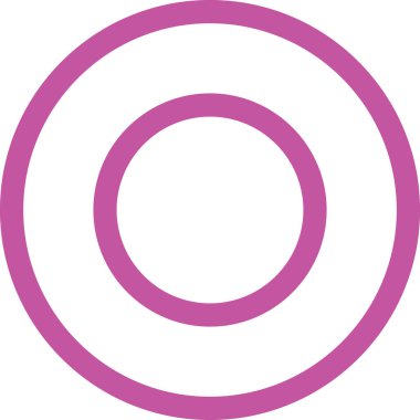 Beyaz arka planda pembe daire simgesi. vektör illüstrasyonu