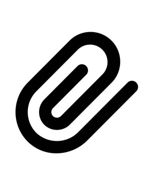 kağıt ataç simgesi, vektör illüstrasyonu