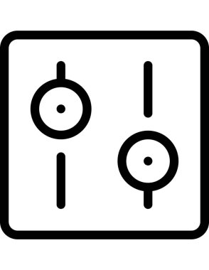 nterface ayarları düz simge vektör çizimi