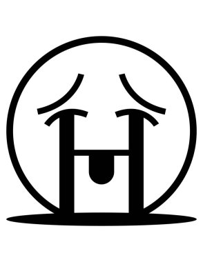 emoji düz ikon vektör çizimi