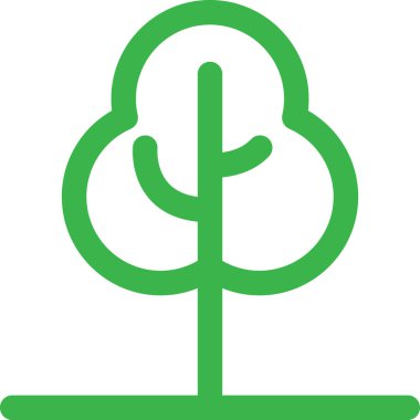 ağaç simgesi vektör illüstrasyonu