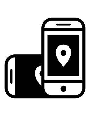 iki akıllı telefon simgesi vektör illüstrasyonu