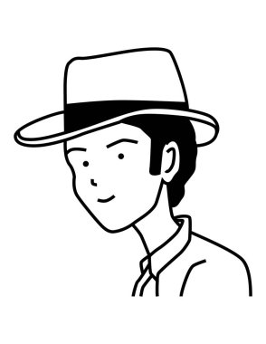 Man avatar simgesi vektör illüstrasyonu