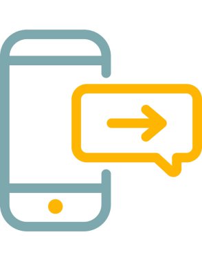 iletişim konsepti düz ikon vektör çizimi