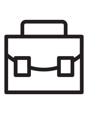 Evrak çantası ikonu, vektör illüstrasyonu. düz tasarım biçimi