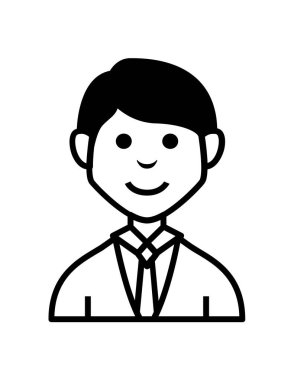 İş adamı avatar simgesi vektör illüstrasyon tasarımı