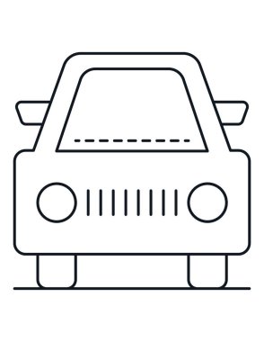 Araba ikonu. vektör illüstrasyonu