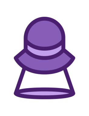 Düz renkli şapka simgesi. vektör illüstrasyonu