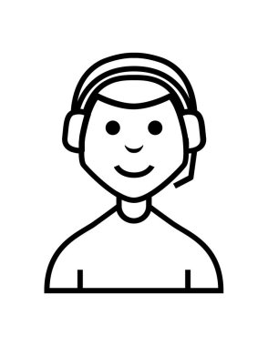 kişi düz ikon vektör illüstrasyonu