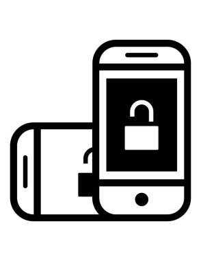 iki akıllı telefon simgesi vektör illüstrasyonu