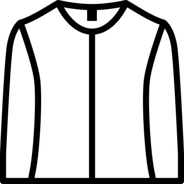 Uzun kollu düz simge vektör çizimi