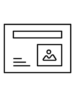 Sunum simgesi vektör illüstrasyonunun şablonu