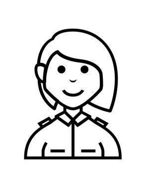 kişi düz ikon vektör illüstrasyonu