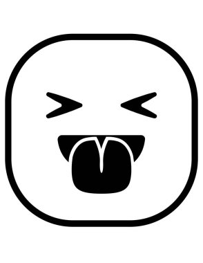 emoji düz ikon vektör çizimi