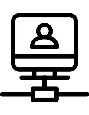 sunucu depolama düz ikon vektör çizimi