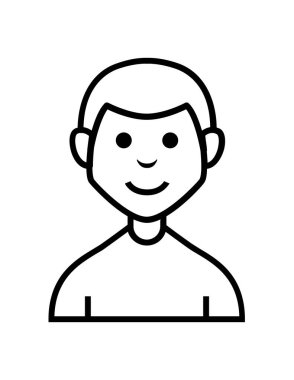 kişi düz ikon vektör illüstrasyonu