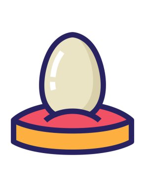 Paskalya yassı ikon vektör çizimi