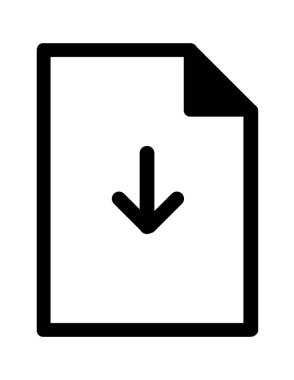 dosya belgesi düz simge vektör çizimi