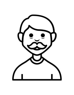 kişi düz ikon vektör illüstrasyonu