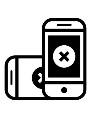 iki akıllı telefon simgesi vektör illüstrasyonu