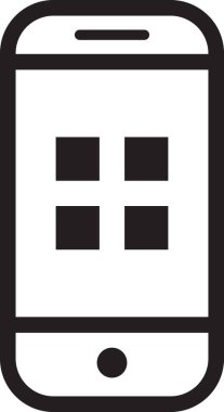 akıllı telefon simgesi vektör illüstrasyonu