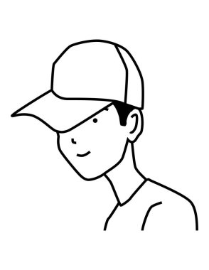 Man avatar simgesi vektör illüstrasyonu