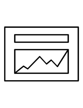 Sunum simgesi vektör illüstrasyonunun şablonu