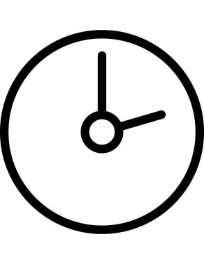 Saat simgesi vektör illüstrasyonu