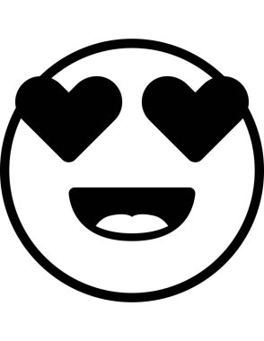 emoji düz ikon vektör çizimi