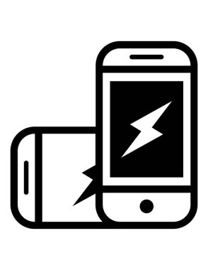 iki akıllı telefon simgesi vektör illüstrasyonu