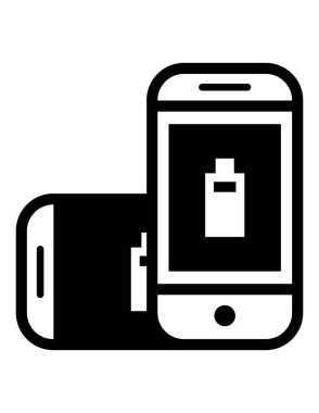 iki akıllı telefon simgesi vektör illüstrasyonu