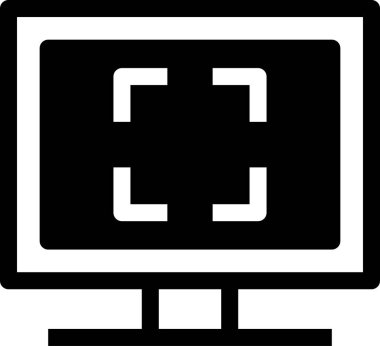 Düz ekran vektör resimlemesini izle