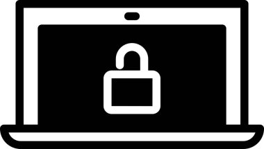 dizüstü bilgisayar düz ikon vektör çizimi