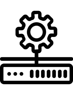 sunucu depolama düz ikon vektör çizimi