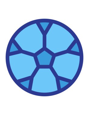 futbol topu ikonu vektör illüstrasyonu