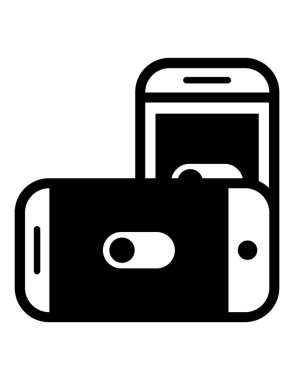 iki akıllı telefon simgesi vektör illüstrasyonu