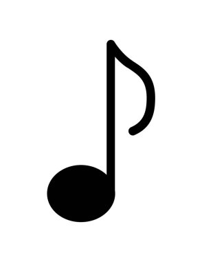 müzik nota simgesi, vektör illüstrasyonu