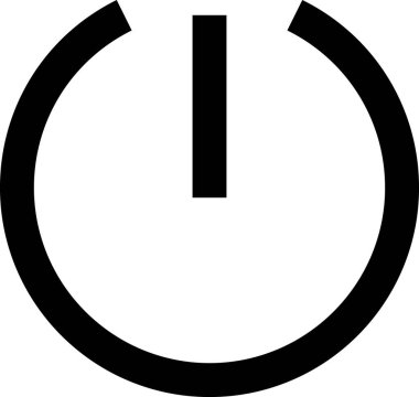 güç simgesi vektör illüstrasyonu