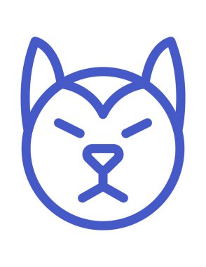 hayvan yassı ikon vektör illüstrasyonu