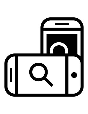 iki akıllı telefon simgesi vektör illüstrasyonu